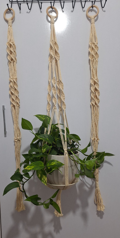 آویز گلدان مکرومه
