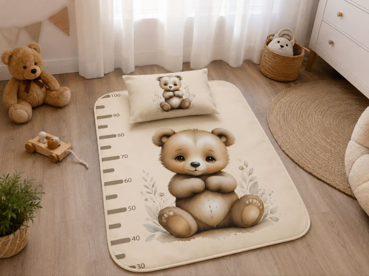 تشک تعویض کودک مخمل همراه بامتکا